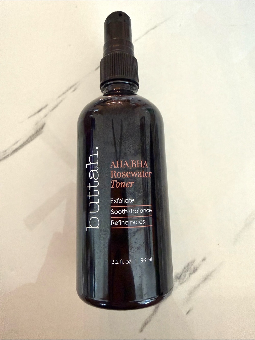 Buttah Rosewater Toner FULL SIZE exfoliate, sooth, refine